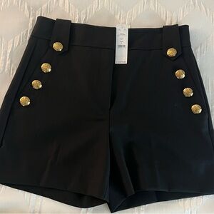 White House Black Market dressy shorts -  Black with gold colored buttons